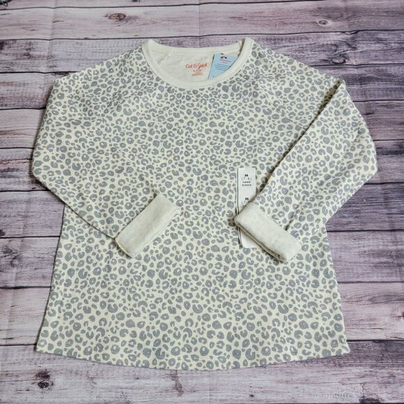 Cat & Jack Other - Cat & Jack Double-Knit Long Sleeve T-Shirt Animal Print Size M (7/8)